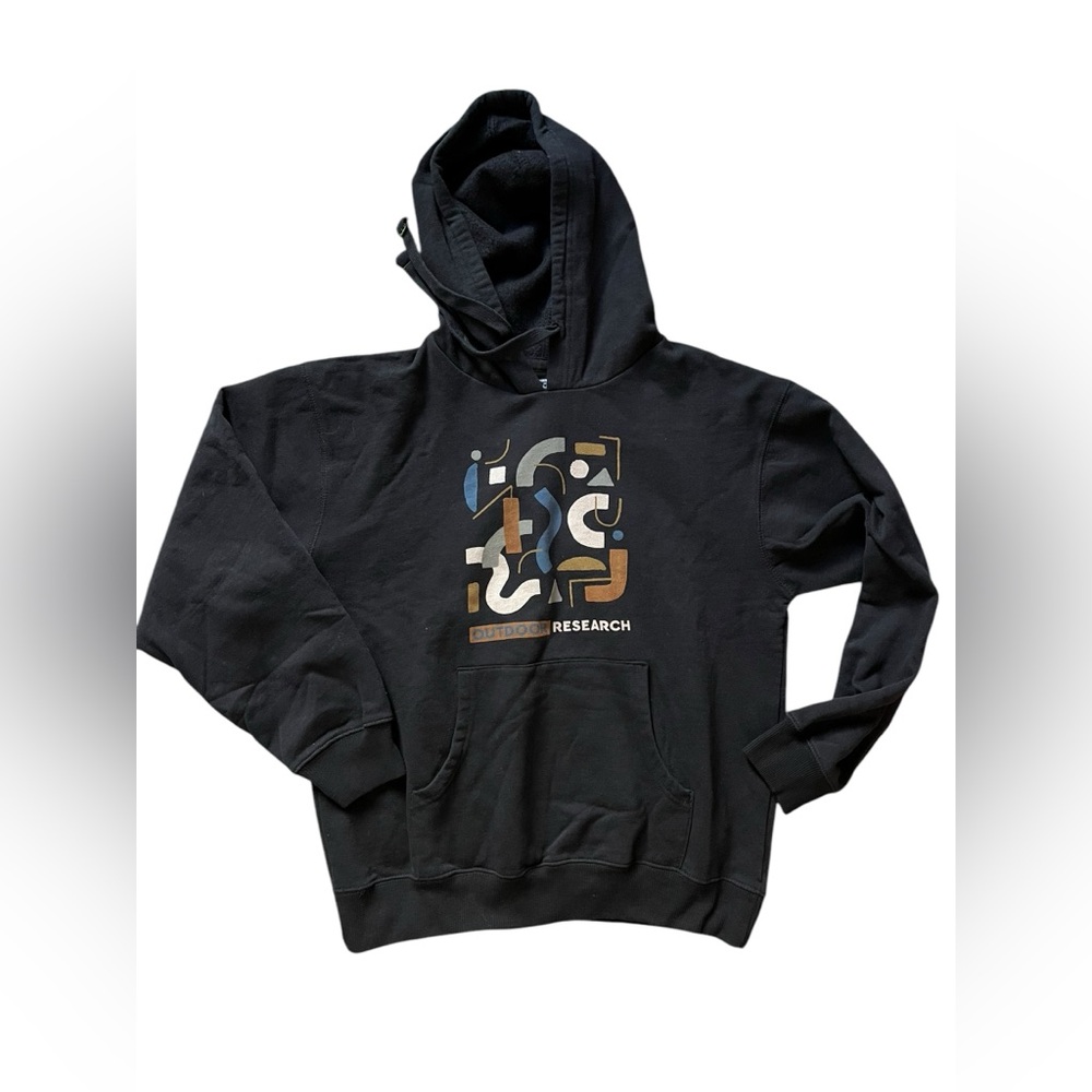 Outdoor Research OR Hoodie Men's M‎ Black Long Sleeve Pullover Warm Logo ✅